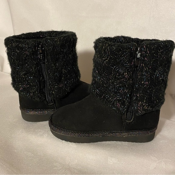 Girls Black Size 6 Boots Zips‎ On Side - Picture 7 of 8